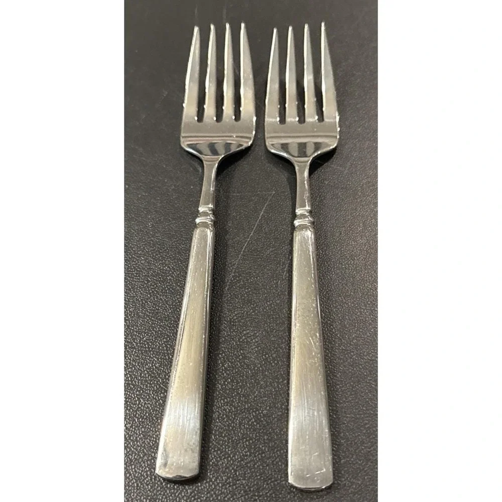 Oneida Easton Stainless Steel Meat Fork Forks Set Of 2 USA